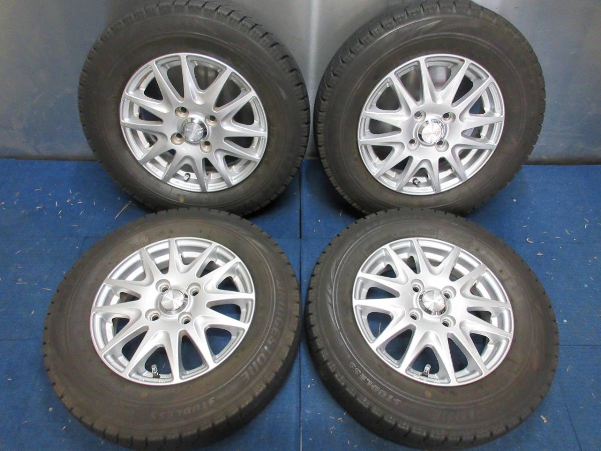 定番人気，正規品 8.5-9分山 18年製 ブリヂストンBLIZZAK VRX 145/80R13 社外ホイール 13&times;4J +42 4H-100 4本セット スタッドレス 軽自動車等 C1514(スタッドレスタイヤ)｜売買されたオークション情報、yahooの商品情報を 4穴