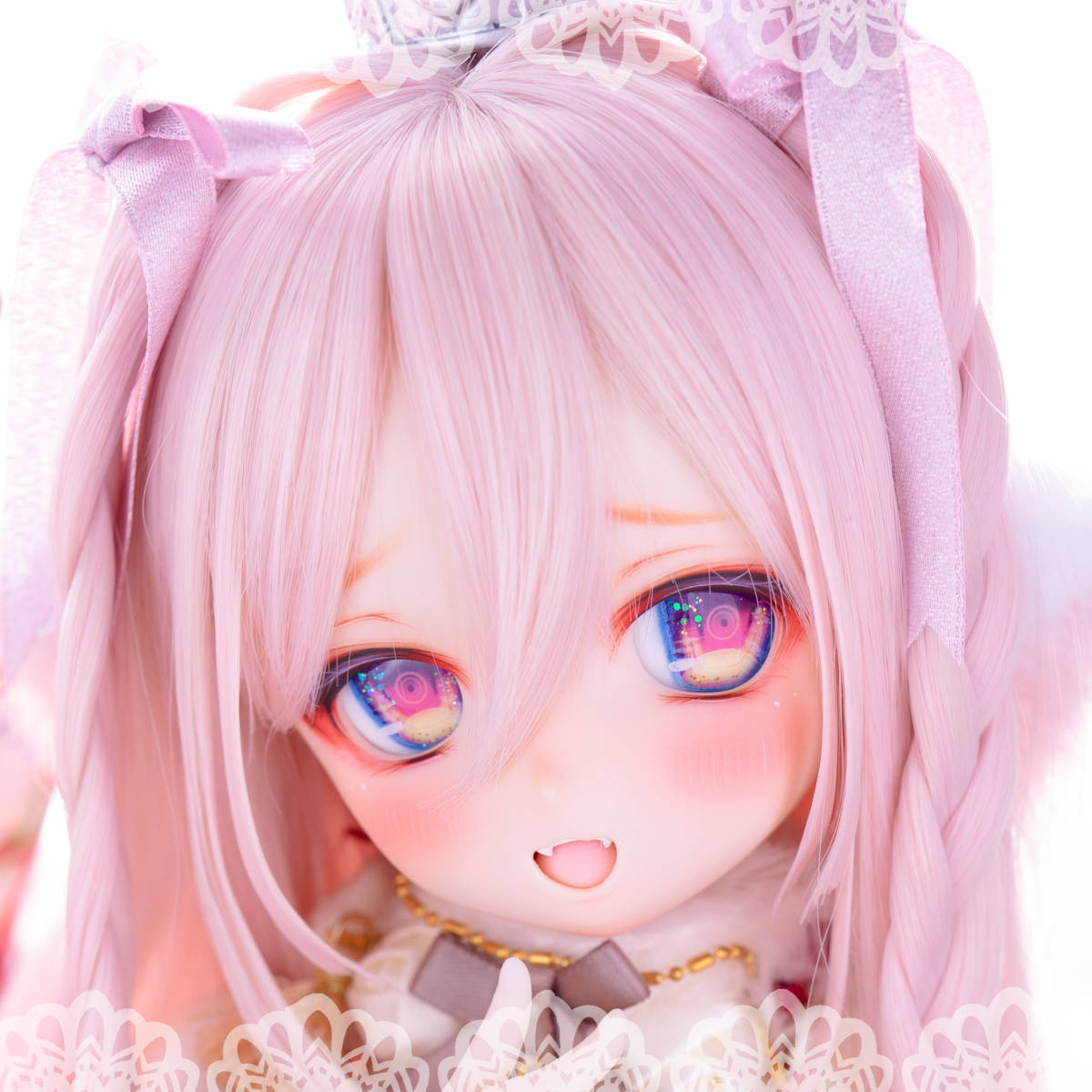 うむ＊ 難有 MDD DDH-01 SW セミホワイト カスタムヘッド ウィッグ 