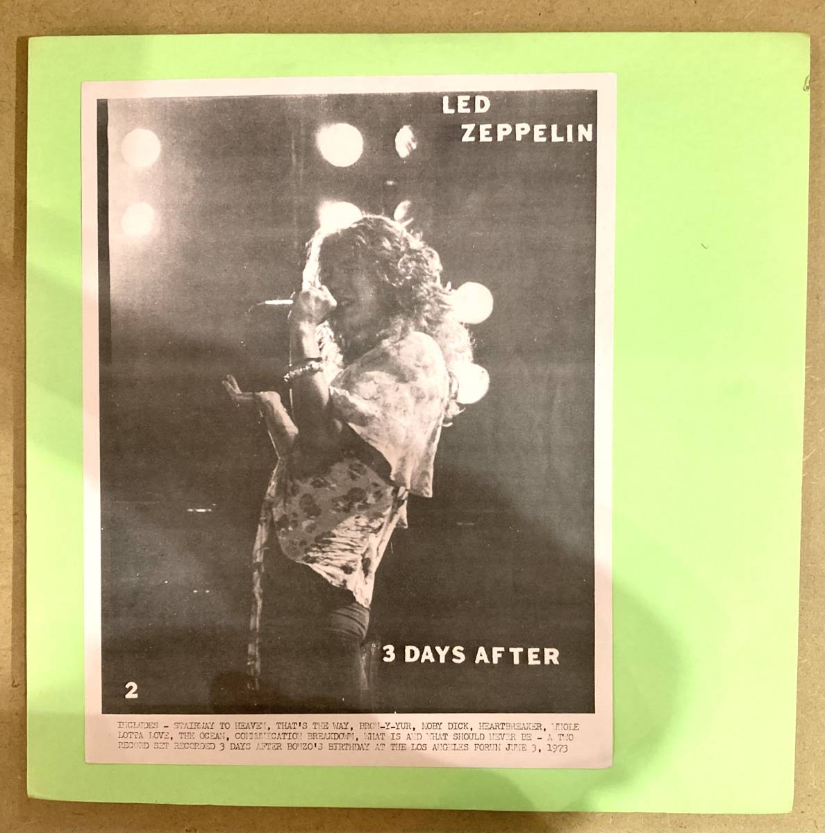 □状態良好□Led Zeppelin / 3 Days After (Trade Mark Of Quality
