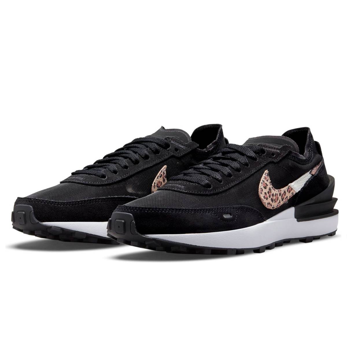 ☆NIKE WMNS WAFFLE ONE SE 黒/ベージュ豹/白蛇/銅色 23.5cm ナイキ 