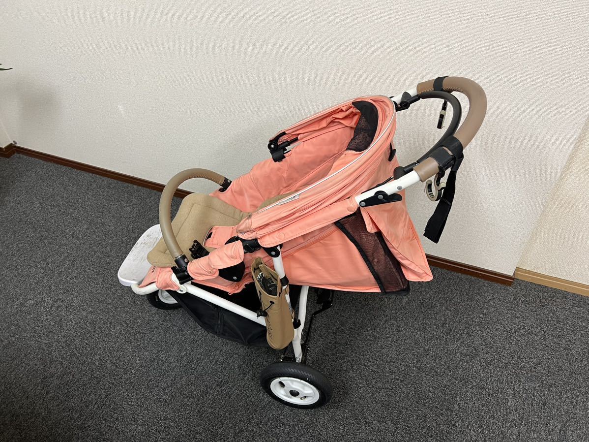 人気のAir Buggy エアバギー COCO ベビーカー 三輪 お洒落ピンク 中古