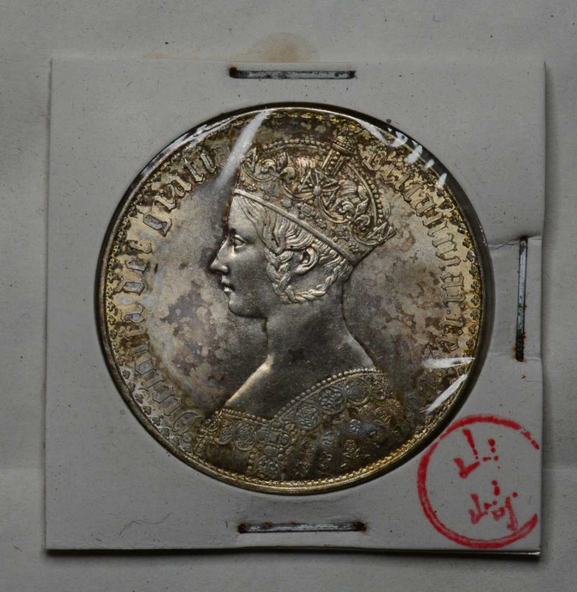 1847年 イギリスヴィクトリア女王 ゴチッククラウン銀貨 シルバー 