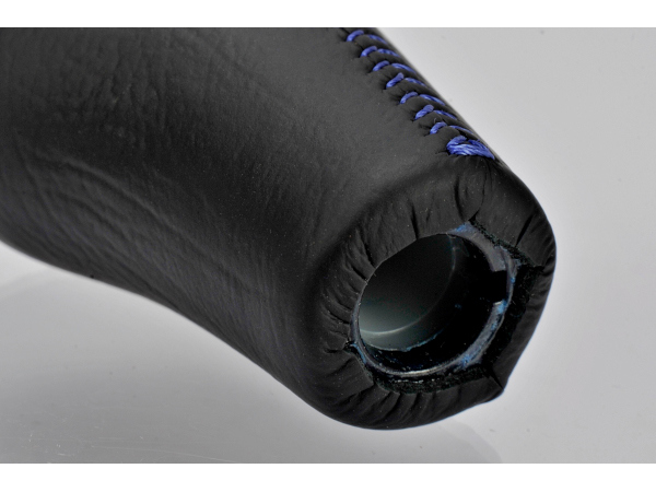 三菱純正 ランエボ5 ランエボ6 レザーシフトノブ 5MT ブルーステッチ  