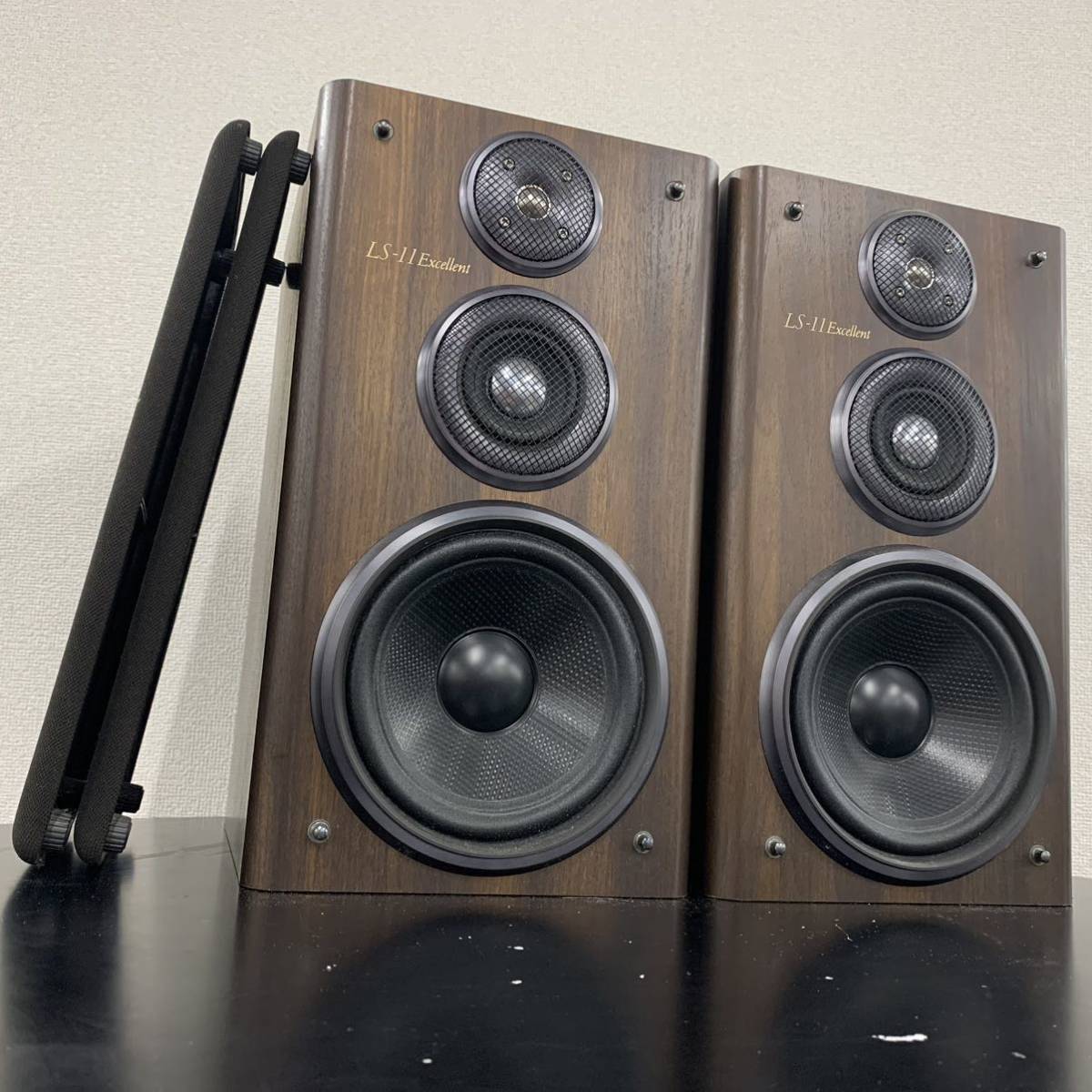 Hb-1-re] KENWOOD LS-11EX 音出し確認済み 3ウェイ スピーカーシステム 
