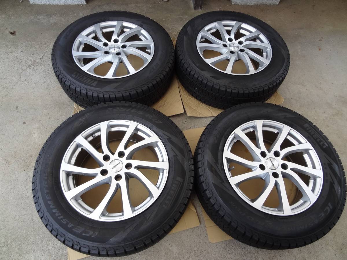 半額以下 10分-9分 超バリ山 225 65 17 11万→3.5万 トレッド面にナミナミ残 2019年 製造 柔 スタッドレス ハリアー RAV4 ヴァンガード 