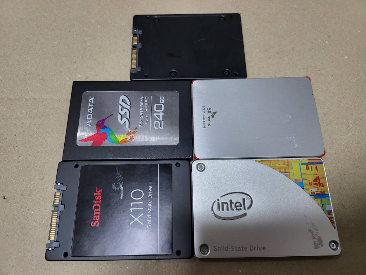 2.5インチ SATA SSD 240GB 250GB 256GB 5枚セット SSD SATA 240GB PC