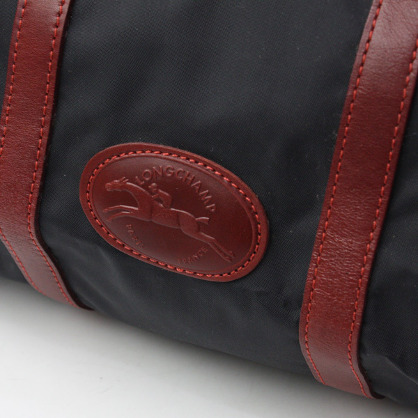 美品 ロンシャン LONGCHAMP ボストンバッグ ナイロン レトロ ヴィンテージ ブラック×ブラウン 22-1217bu11 ロンシャン ボストンバッグ 美品 ☆極美品 大きめ グレー