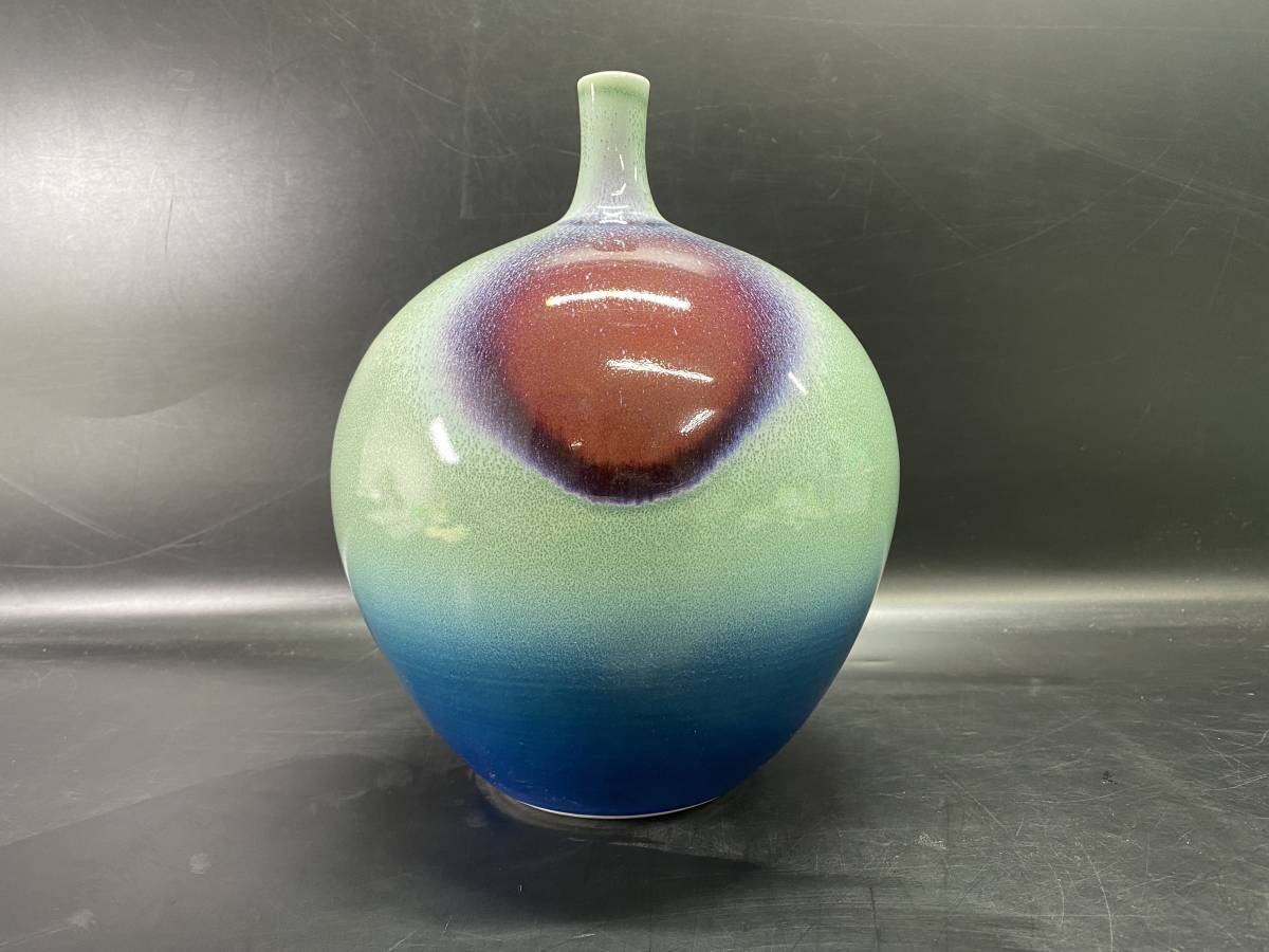 泰明窯 花瓶 有田焼 12＃B⁄9677 前田泰昭 有田焼 泰明窯 日展審査