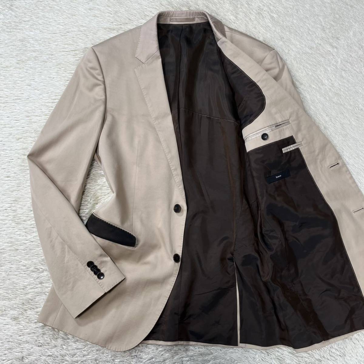 【人気SALE】 ヒューゴボス 紳士の嗜み HUGO BOSS テーラードジャケット ベージュ ストレッチ L位(Lサイズ)｜売買されたオークション情報、yahooの商品情報をアーカイブ公開 - オークファン Lサイズ