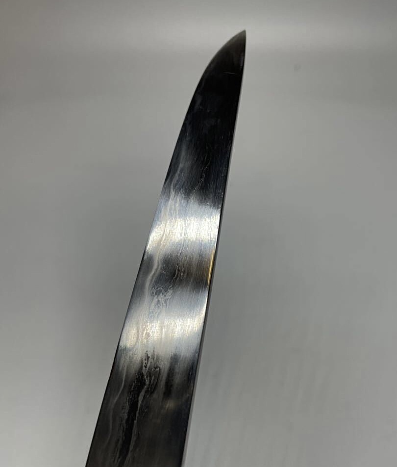 日本伝統 玉鋼地肌ナイフ 天然角柄 残欠 手造り ブッシュクラフト