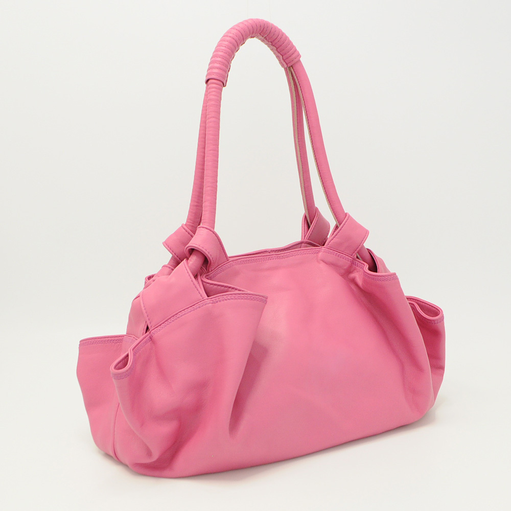 LOEWE ナッパアイレ ロエベ ハンドバッグ ピンク カーフ 美 ナッパ 