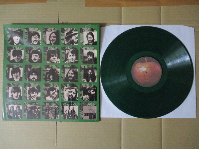  LP The Beatles CHRISTMAS ALBUM 輸入盤 SBC100 カラーレコード 緑 盤両面にプレス時のかすり傷 シュリンクによりジャケットにワープ(Beatles， The)｜売買されたオークション情報、yahooの商品情報をアー B