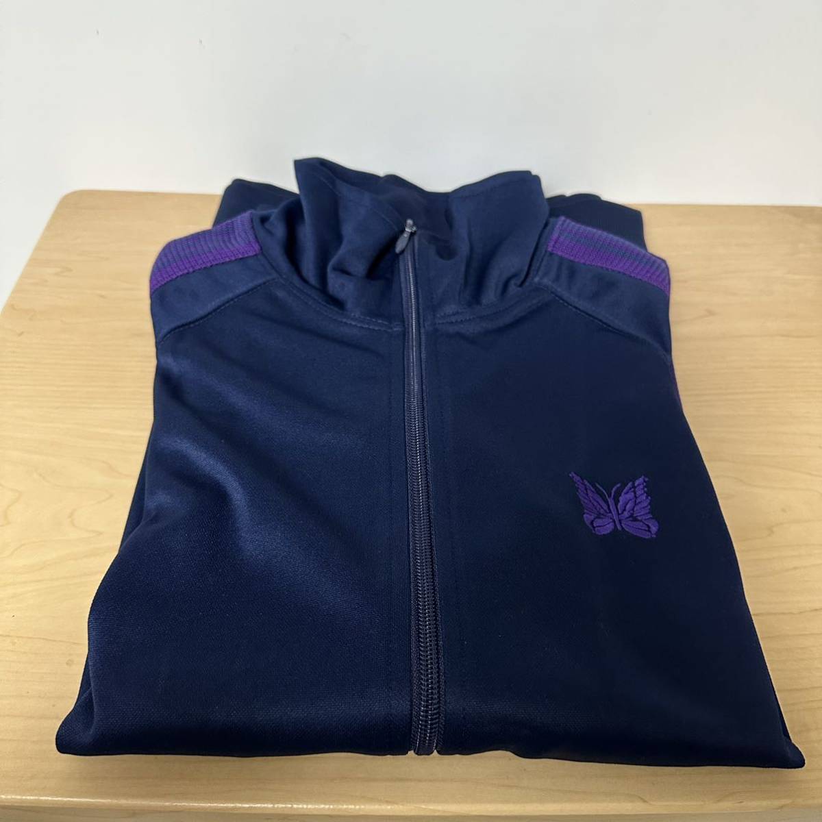 needles トラックジャケット M ネイビー×パープル ネペンテス トラック 