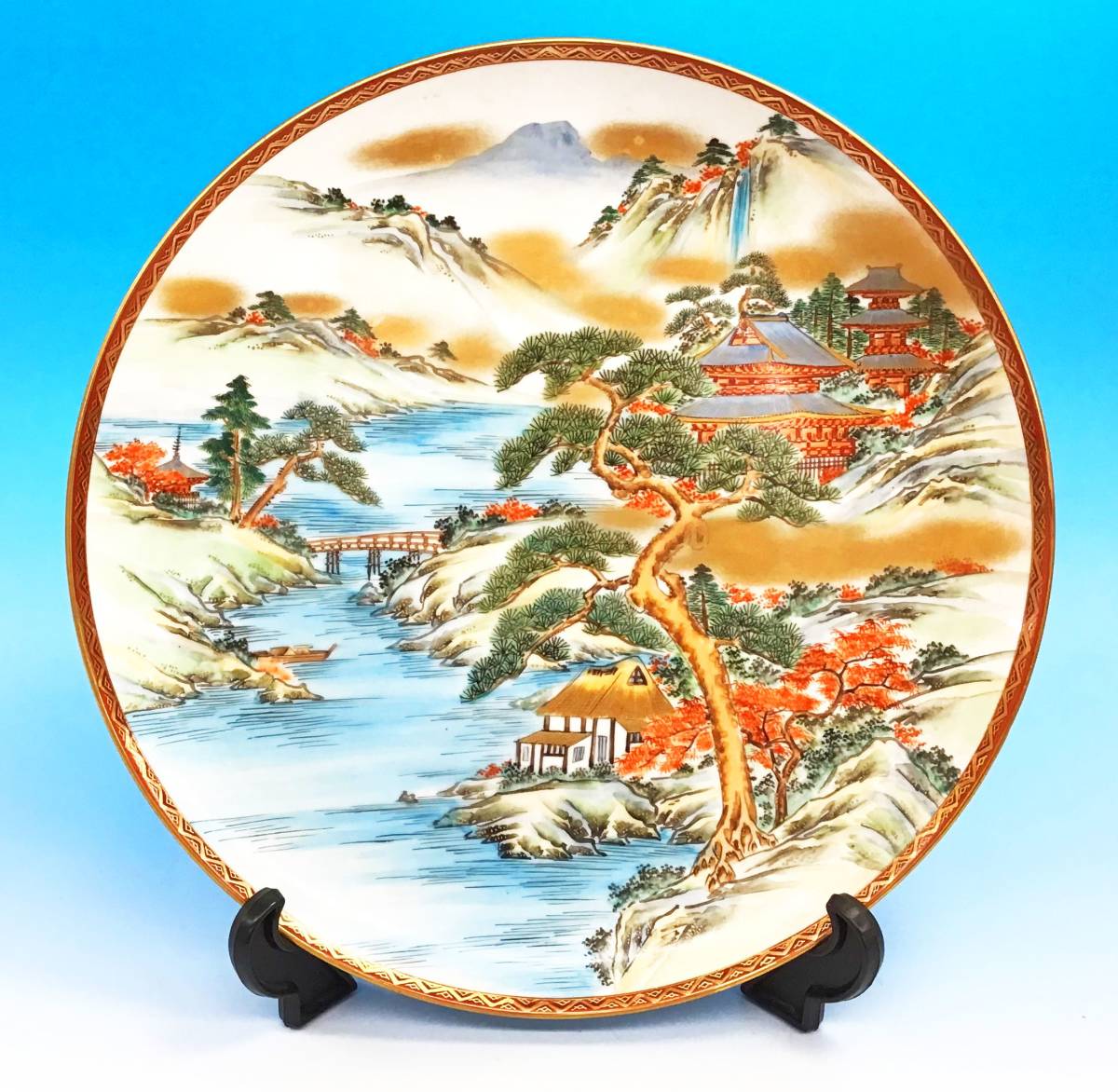 美術 九谷焼 大皿 絵柄 九谷焼 伝統柄 九谷焼 4 5号皿揃 花鳥絵変り 5