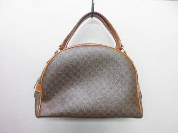CELINE ハンドバッグ セリーヌ マカダム ブラウン ヴィンテージ ミニ 
