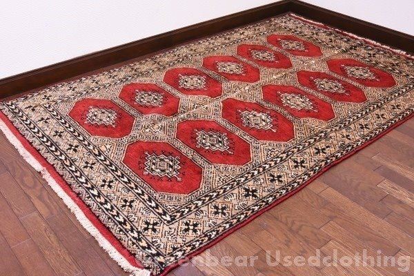 RAGR743◆ベッドサイドやリビングに◎トライバルラグ ウール絨毯 アンティーク家具 ヴィンテージ ギャッベ キリム