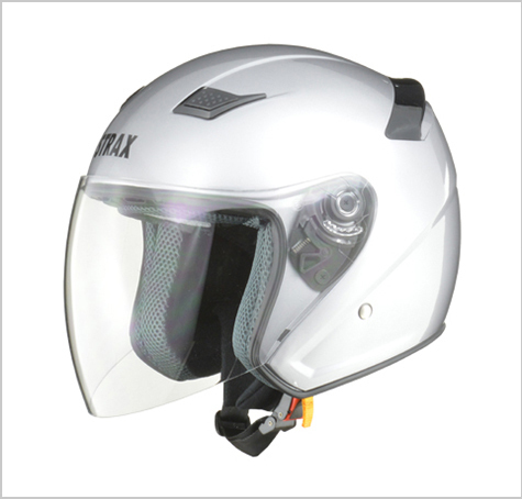 ジェットヘルメット STRAX SJ-8 シルバー M(57～58cm未満)サイズ SL-8