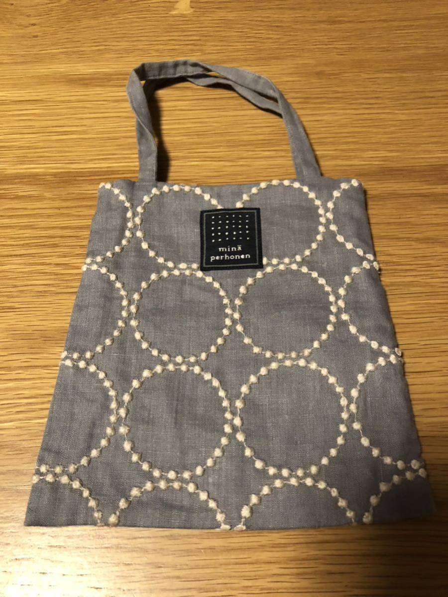 mina perhonen ミナペルホネン ミニバッグ タンバリン グレー