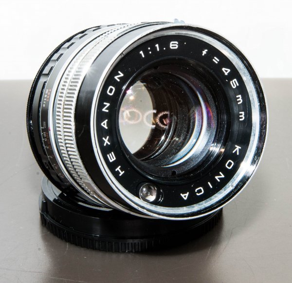 カメラ Konica hexanon 45mm f1.8 Eマウント 改造品