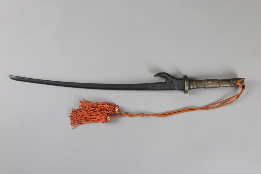 兜割 銀象嵌兜割 長45 3cm 十手/捕具/武具/刀装具/日本刀/太刀/脇差 