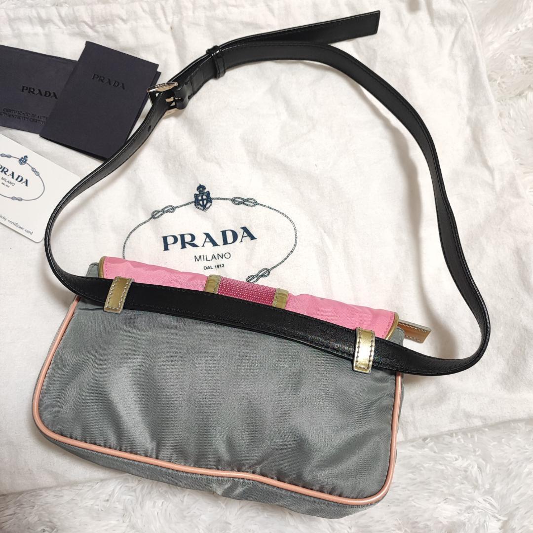 レア！プラダ　ウエストポーチ　ショルダーバック 超希少】PRADA 『幻の逸品』プラダ ウエストバッグ ポーチ ショルダー