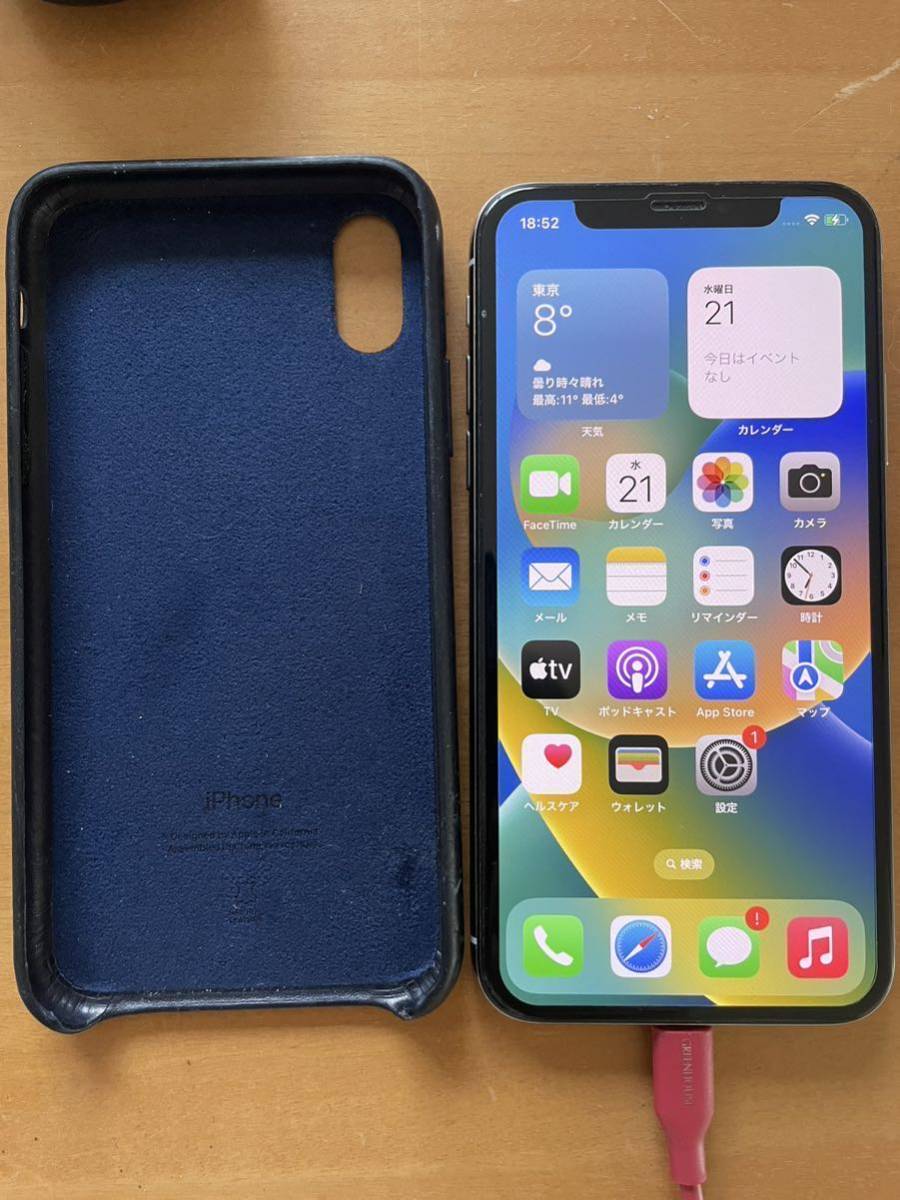 iPhoneX 64GB simロック解除 64GB iPhone X バッテリー90% A1902 利用