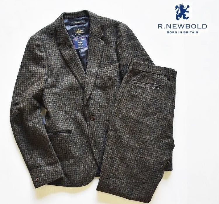 18AW ポールスミス DORMEUIL社生地 ガンクラブチェック セットアップ R.NEWBOLD moon社 ガンクラブチェック ウールスーツ セットアップ