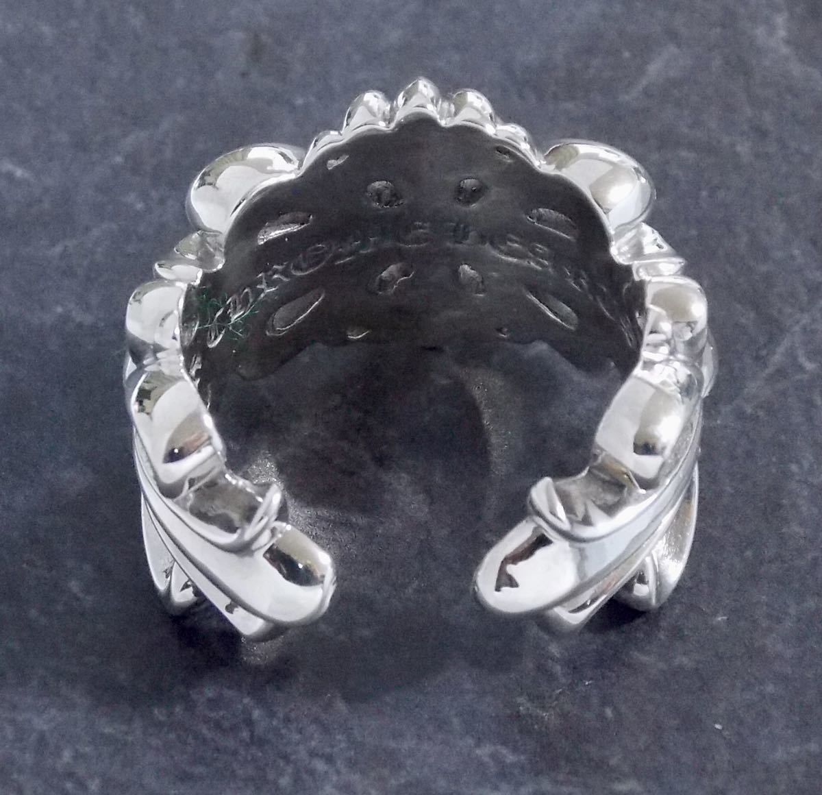 クロムハーツ/ダブルフローラルリング/新品加工/23号/インボイス/1円