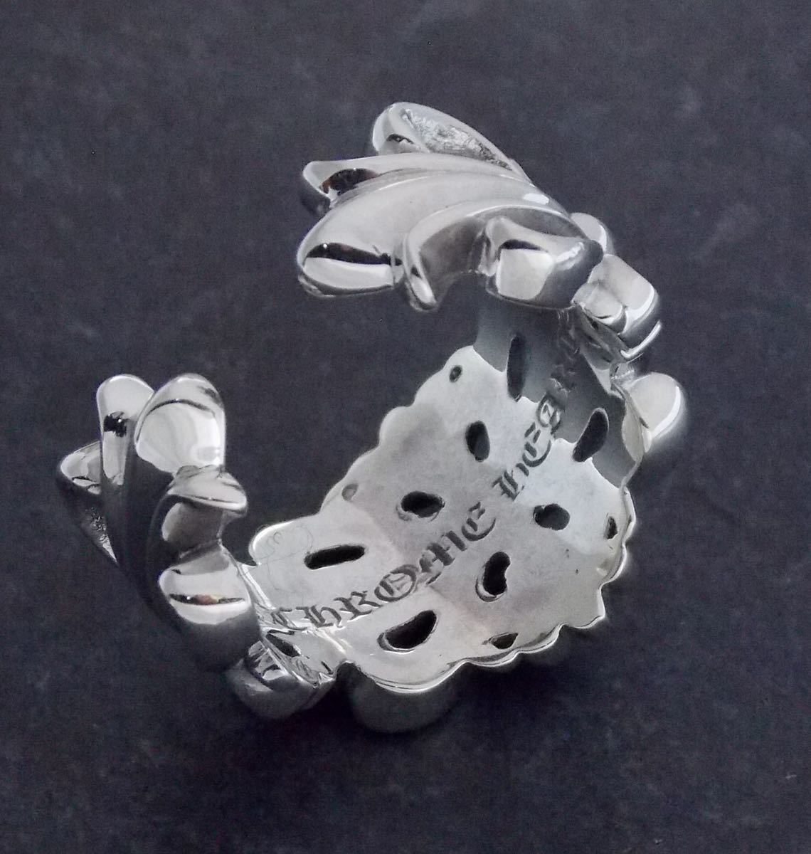 クロムハーツ/ダブルフローラルリング/新品加工/23号/インボイス/1円