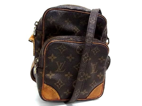 1円 LOUIS VUITTON ルイヴィトン M45236 モノグラム アマゾン クロスボディ ショルダーバッグ ポシェット 斜め掛け ブラウン系 AF1549jh
