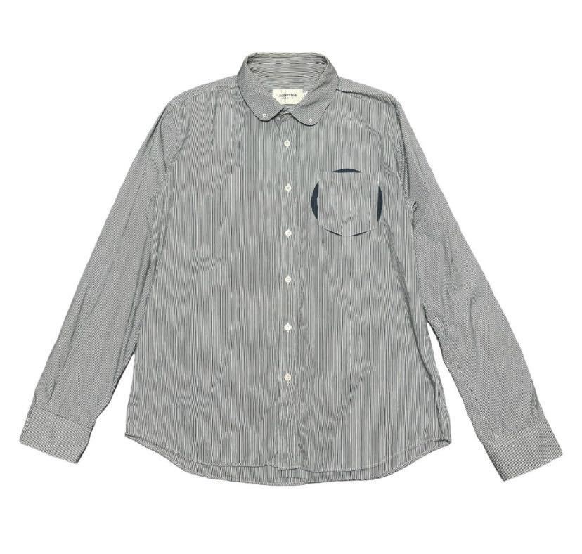 AFFA ストライプアナーキーシャツ ブラック/ホワイト assemble a.k.a  