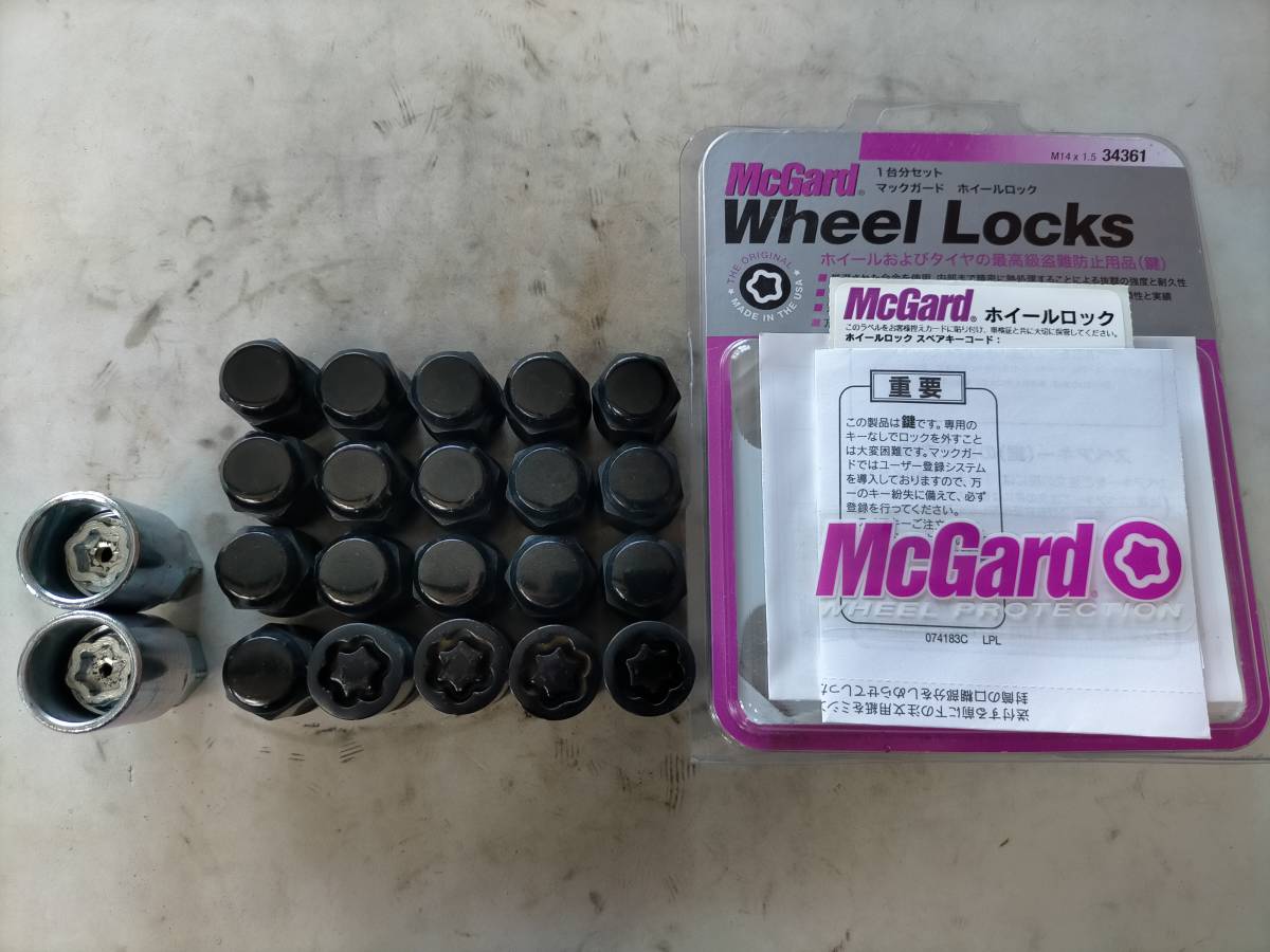 マックガード McGard ホイール ロック ナット M14 P1.5 20個 ブラック