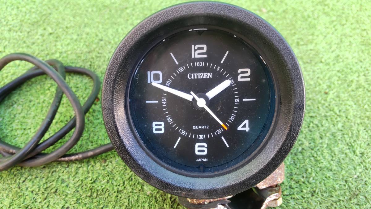 シチズン オートバイ クロック リズコン 当時 旧車 時計 昭和 動作確認