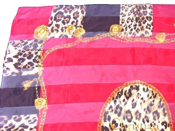 クリスチャンディオール スカーフ ストール豹柄 Dior】レオパード