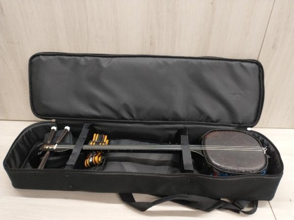 【三味線 ケース付き／ジャンク・現状品】 ジャンク 【ケース付き】エレキ三味線 楽器、器材 ホビー、カルチャー