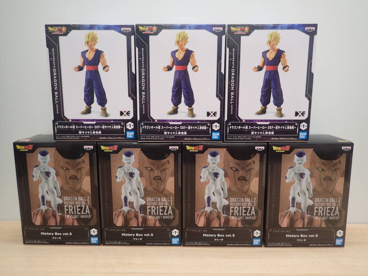 未開封品 ドラゴンボール DXF 超サイヤ人孫悟飯 History BOX フリーザ 7個セット まとめ売り プライズ フィギュア