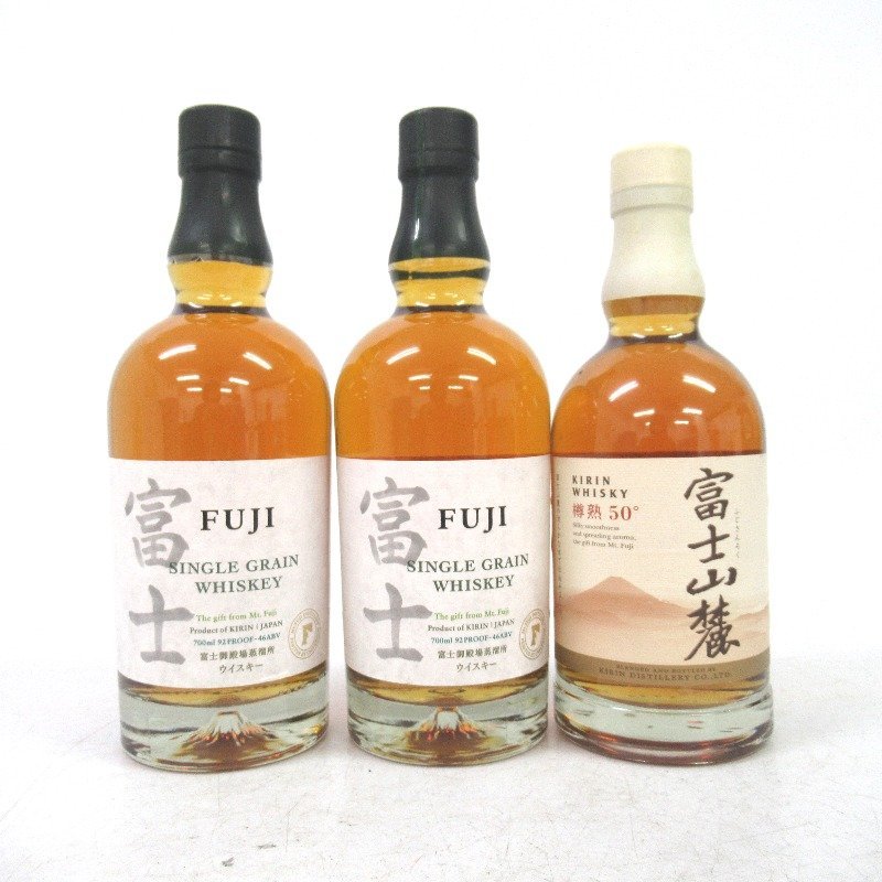大阪府配送限定 キリン 富士 シングルグレーン/富士山麓 樽熟 50 3本セット