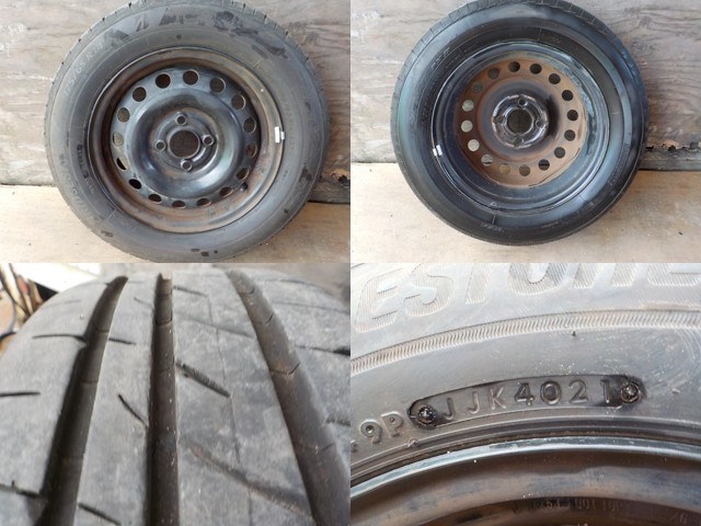 バリ山 175/65R14 2021年製 ブリヂストン PlayzPXⅡ 日産純正 鉄 