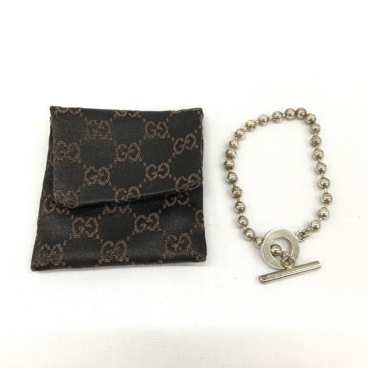 【100%新品，新品】 BAAD2005 GUCCI グッチ ボールチェーン ブレスレット サイズ19 シルバー925 保存袋付き(ブレスレット)｜売買されたオークション情報、yahooの商品情報をアーカイブ公開 - オークファン ブレスレット