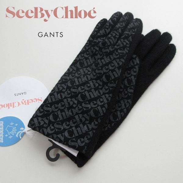 新品タグ付き　クロエ　Chloe　　手袋　　21～22cm　クロエ手袋　レディースグローブ　ブランド手袋　See by Chloeグローブ