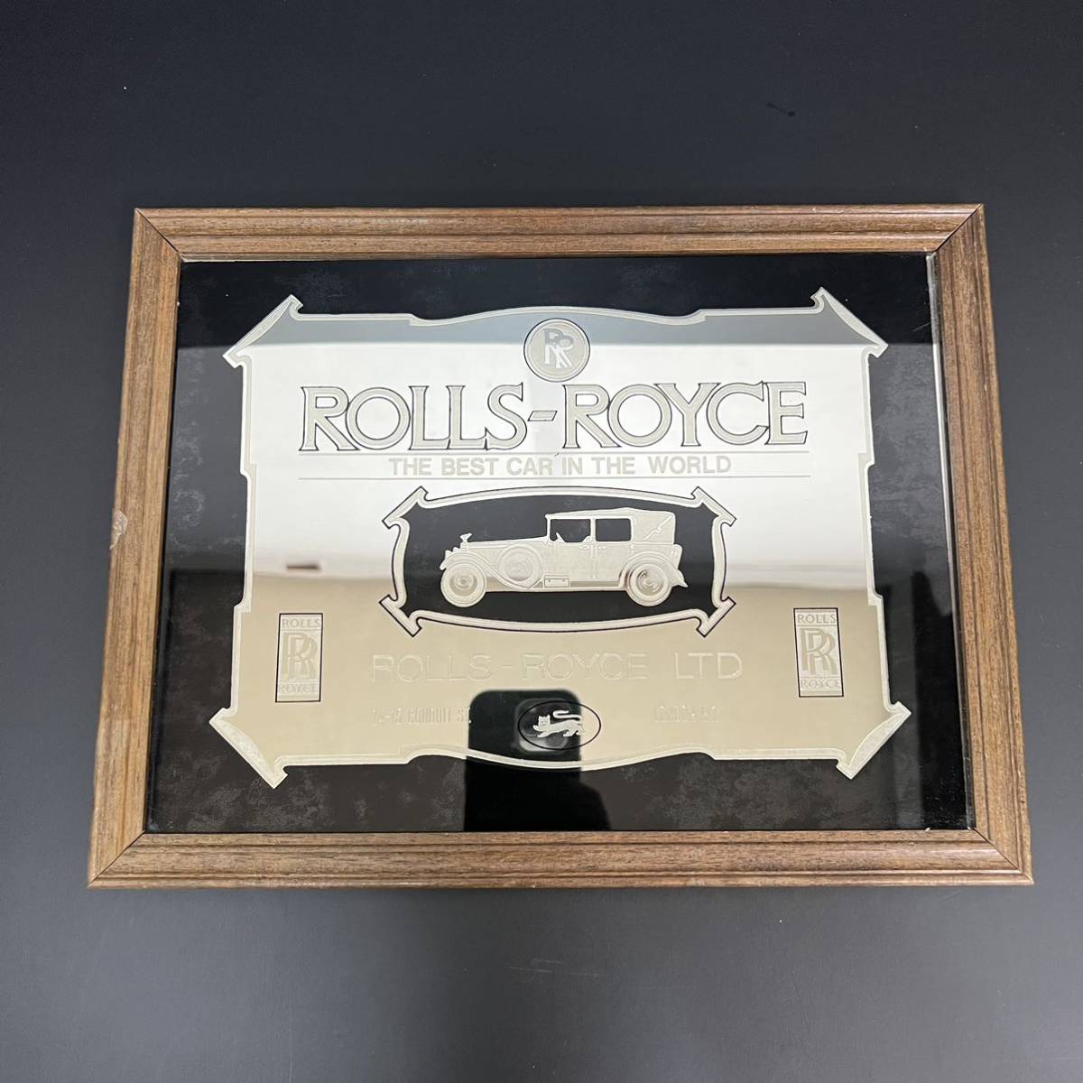 希少 ROLLS-ROYCE ロールスロイス パブミラー 壁掛け ミラー オブジェ