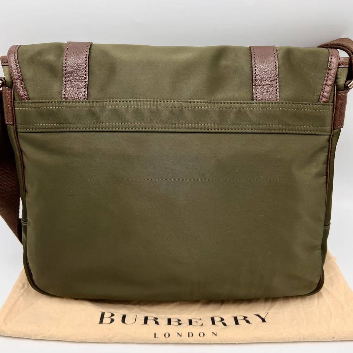 バーバリーブラックレーベル メッセンジャーバッグ ブラウン 斜め掛け 大人の高級感・極美品】BURBERRY BLACK LABEL バーバリー ブラック