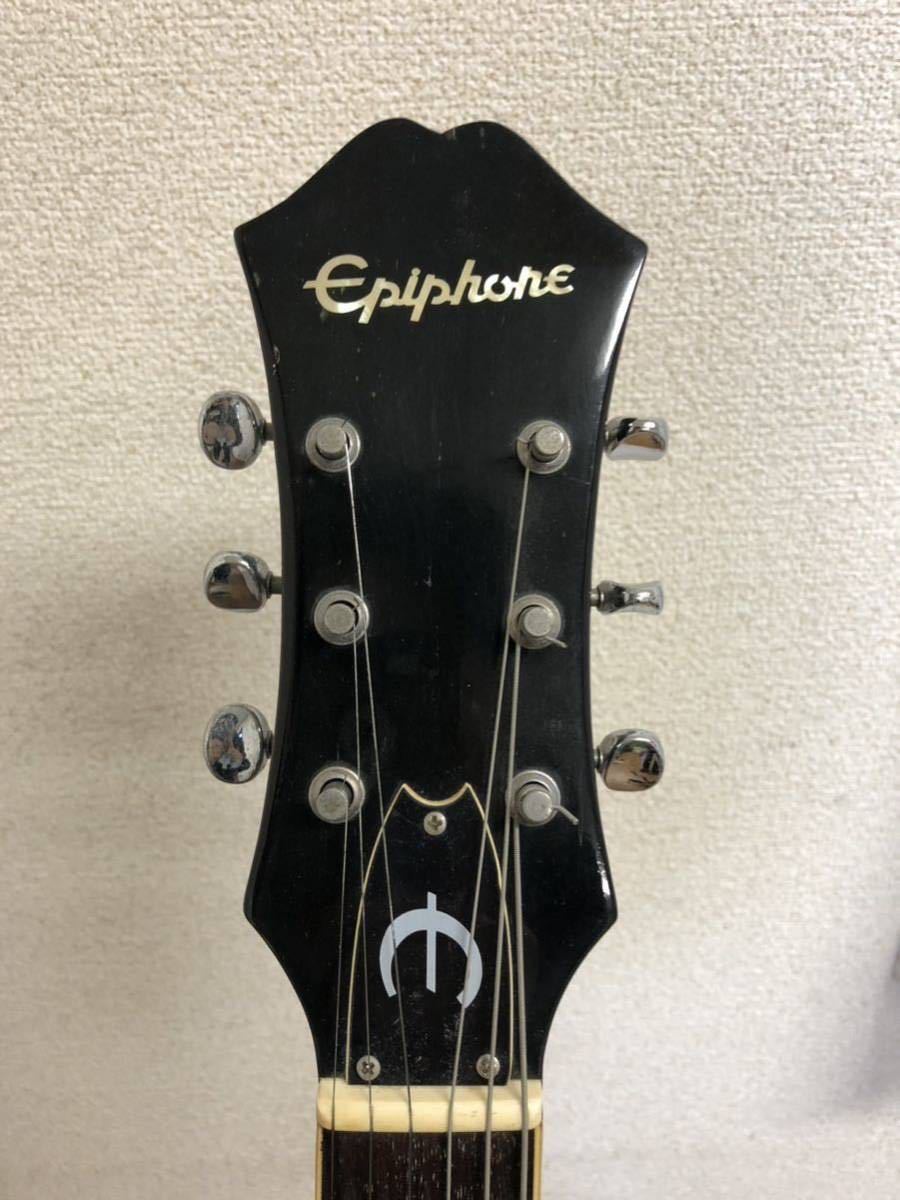 Epiphone セミアコースティックギター 本体 左利き用 ☆Epiphone セミアコースティックギター 左利き レフティ ケース付