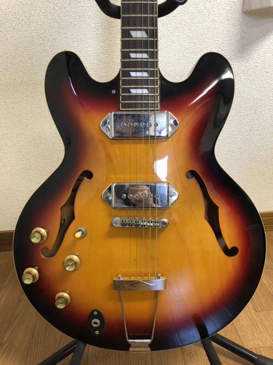 ☆Epiphone セミアコースティックギター 左利き レフティ ケース付