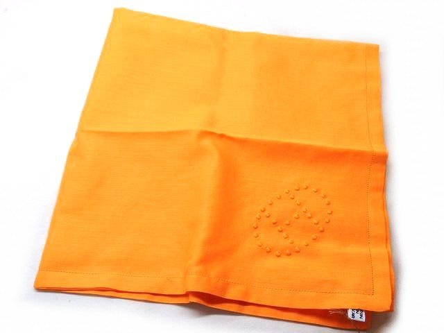 未使用 エルメス ハンカチ □ 081019G MOUCHOIR MARCEAU H刺繍