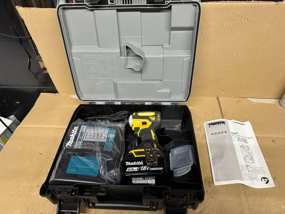 マキタ makita 充電式インパクトドライバ TD172D 黄色 イエロー 中古 美品 動作品 本体 ケース 充電器 18V バッテリー1個