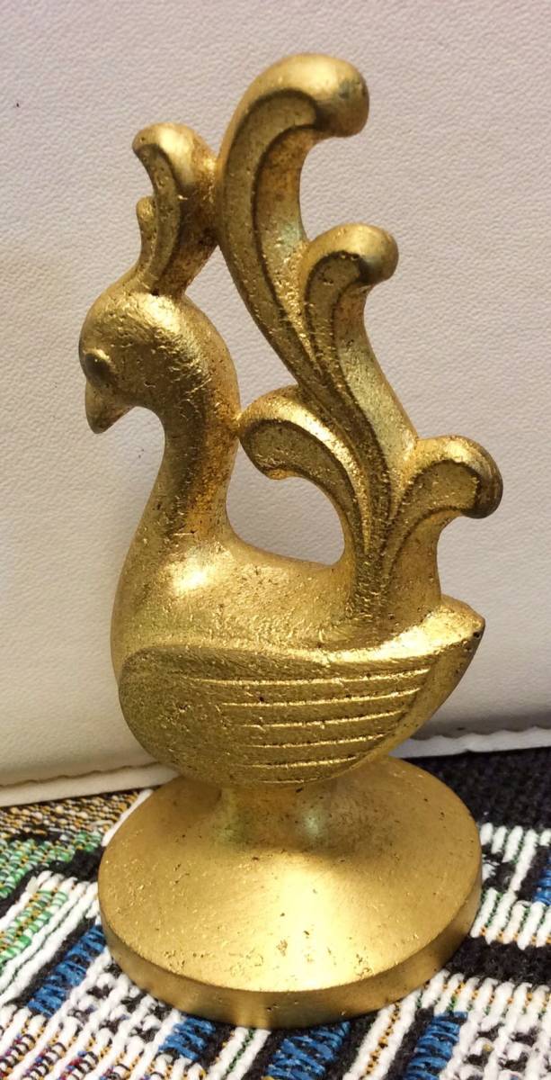 大型人間国宝 三代 徳田八十吉（正彦銘）碧明釉 鳳凰 置物 正彦