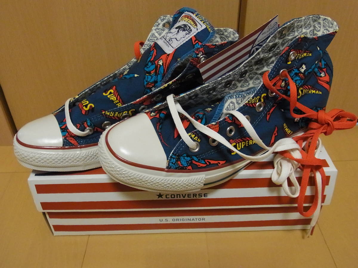 27cm USA8.5 未使用 コンバース CONVERSE オールスター スーパーマン ハイ ALL STAR SM HI SUPERMAN DCコミックス DC COMICS 1C992