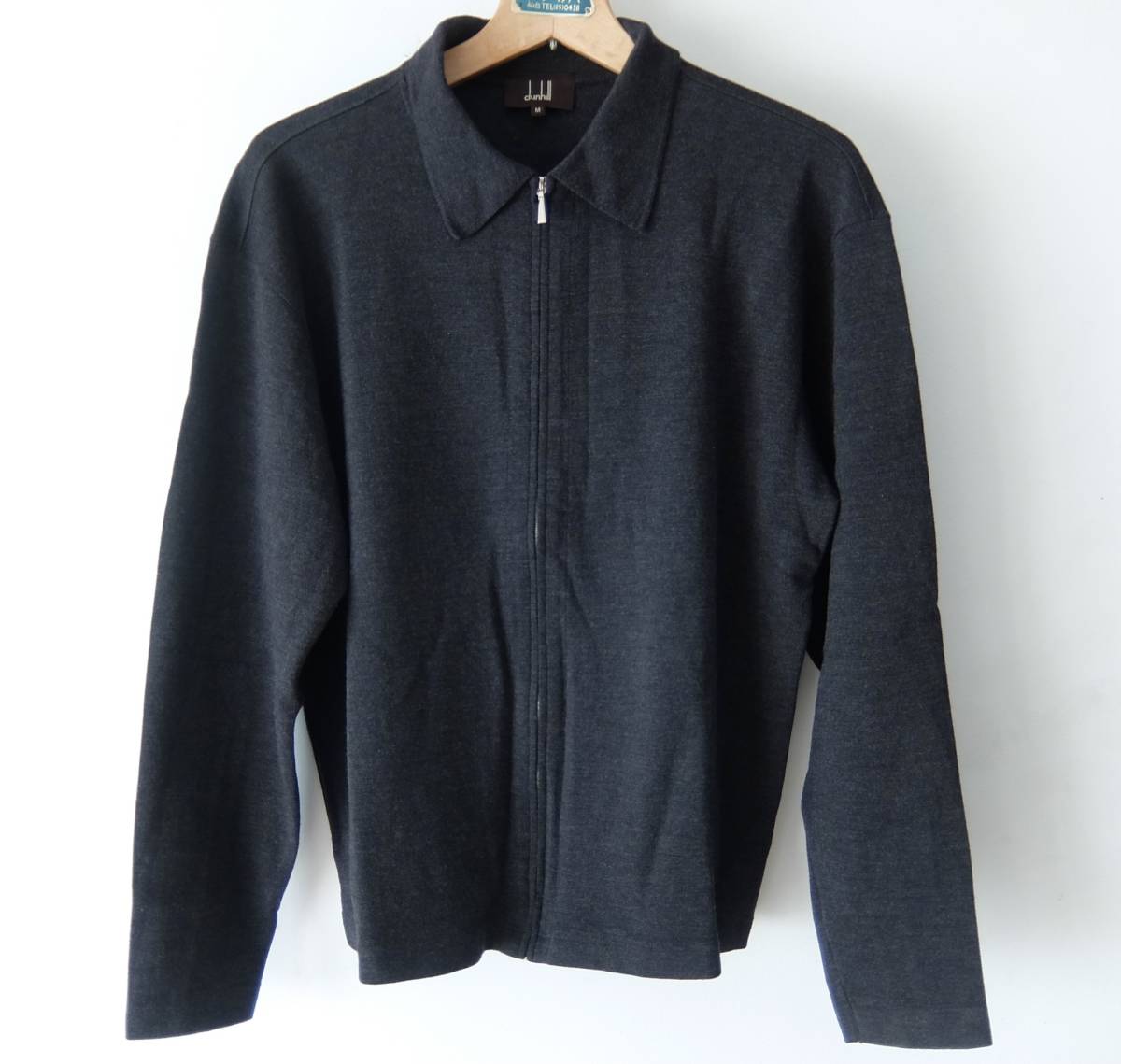 美品 イタリア製 dunhill カシミア混 ジップアップ セーター 即決あり