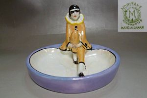 希少】オールドノリタケ デコレディ ピエロ クラウン 灰皿